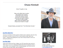 Tablet Screenshot of chasekimball.net